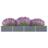 Verhoogde Plantenbak Grijs Gegalvaniseerd Staal 320x40x45 cm - 34% Korting!