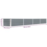 Verhoogde Plantenbak Grijs Gegalvaniseerd Staal 320x40x45 cm - 34% Korting!