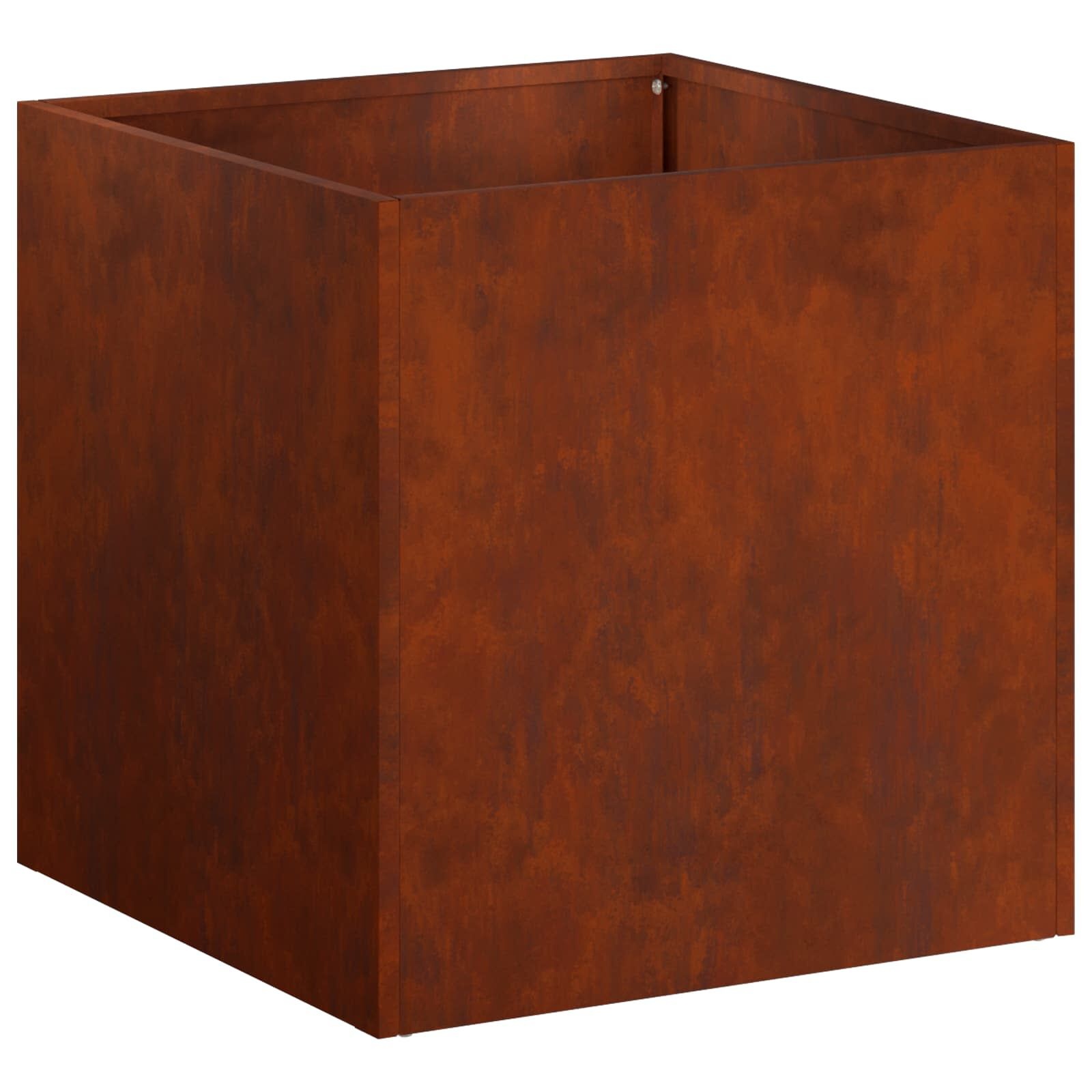 vidaXL Plantenbak Roestkleurig Staal - 2 stuks - 45x45x45 cm (53% Korting)