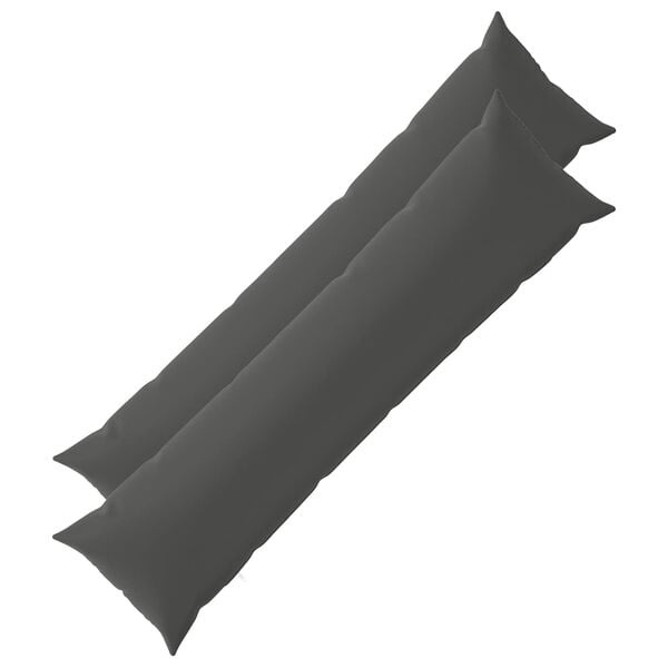 vidaXL Kussensloop HEERLEN Antraciet (2 stuks) 40x145cm Polyester - 31% Korting
