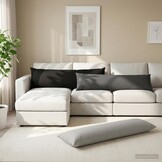vidaXL Kussensloop HEERLEN Antraciet (2 stuks) 40x145cm Polyester - 31% Korting