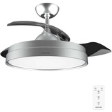 Plafondventilator met Lamp, 42" Intrekbare Vleugels, 3 Kleuren Licht & Timer - 34% Korting!