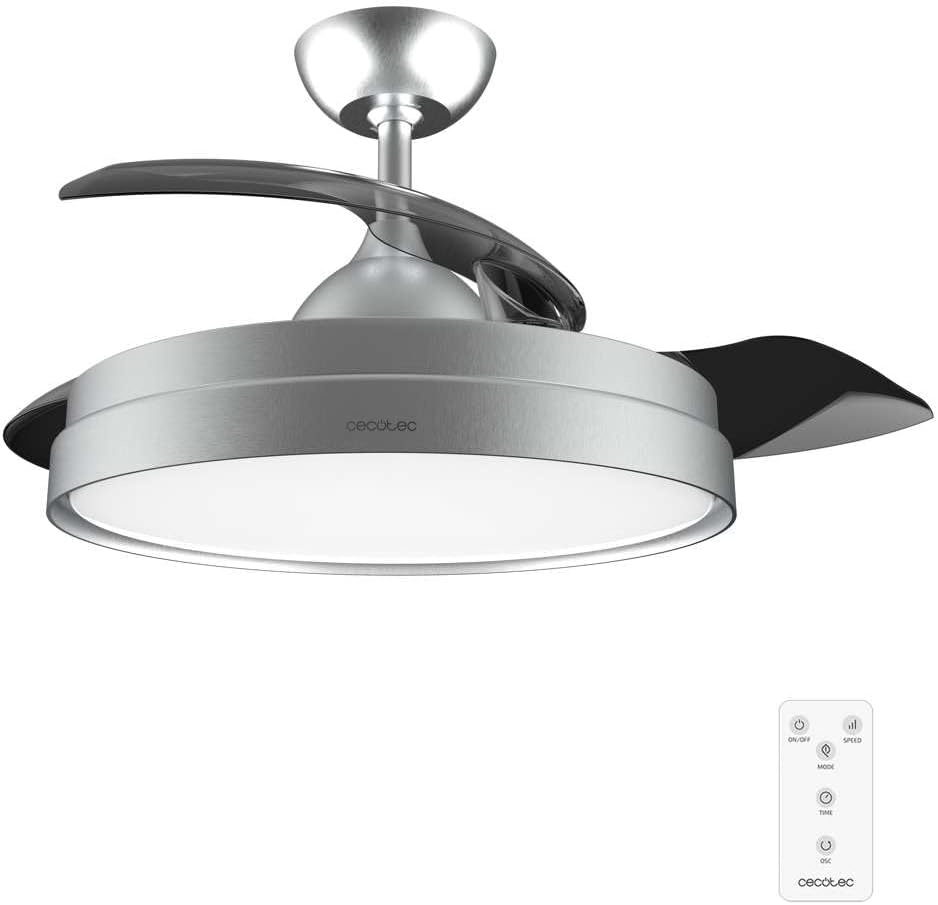 Plafondventilator met Lamp, 42" Intrekbare Vleugels, 3 Kleuren Licht & Timer - 34% Korting!