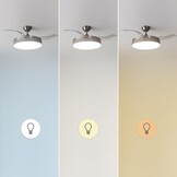 Plafondventilator met Lamp, 42" Intrekbare Vleugels, 3 Kleuren Licht & Timer - 34% Korting!