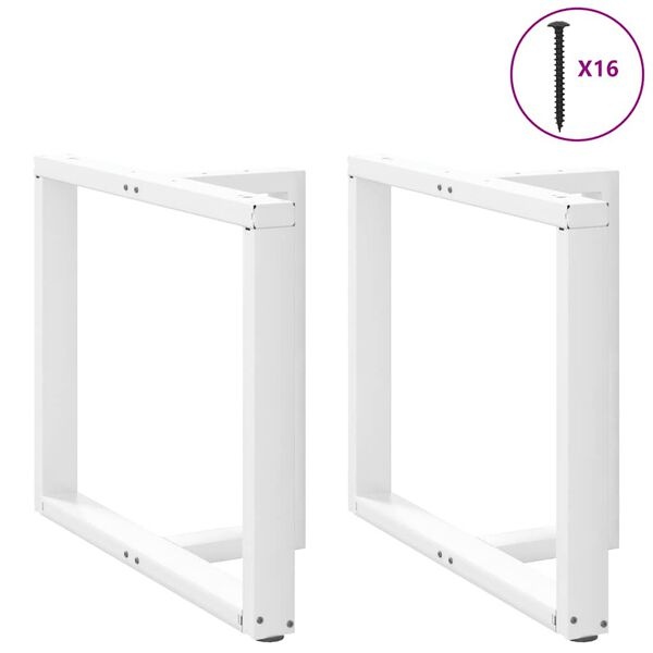 Eettafelpoten 2 st T-vormig Wit 90x35x(72-73) cm Staal met 54% Korting