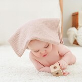 Zachte Molton Baby Doeken (3 stuks) - 100% Katoen - 60x60cm - Roze Hart - 37% Korting
