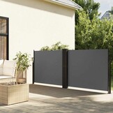 Uittrekbaar Windscherm 100x600 cm Antraciet - 34% Korting