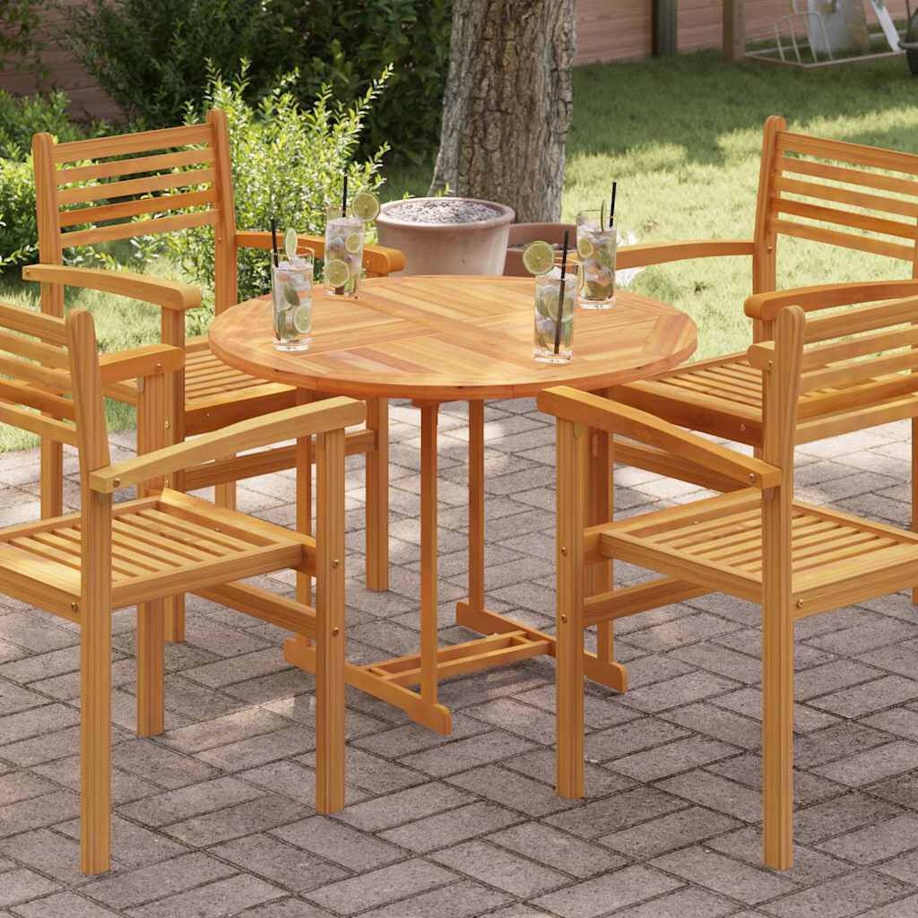 Rond Tafelblad Massief Teakhout 90cm - 54% Korting