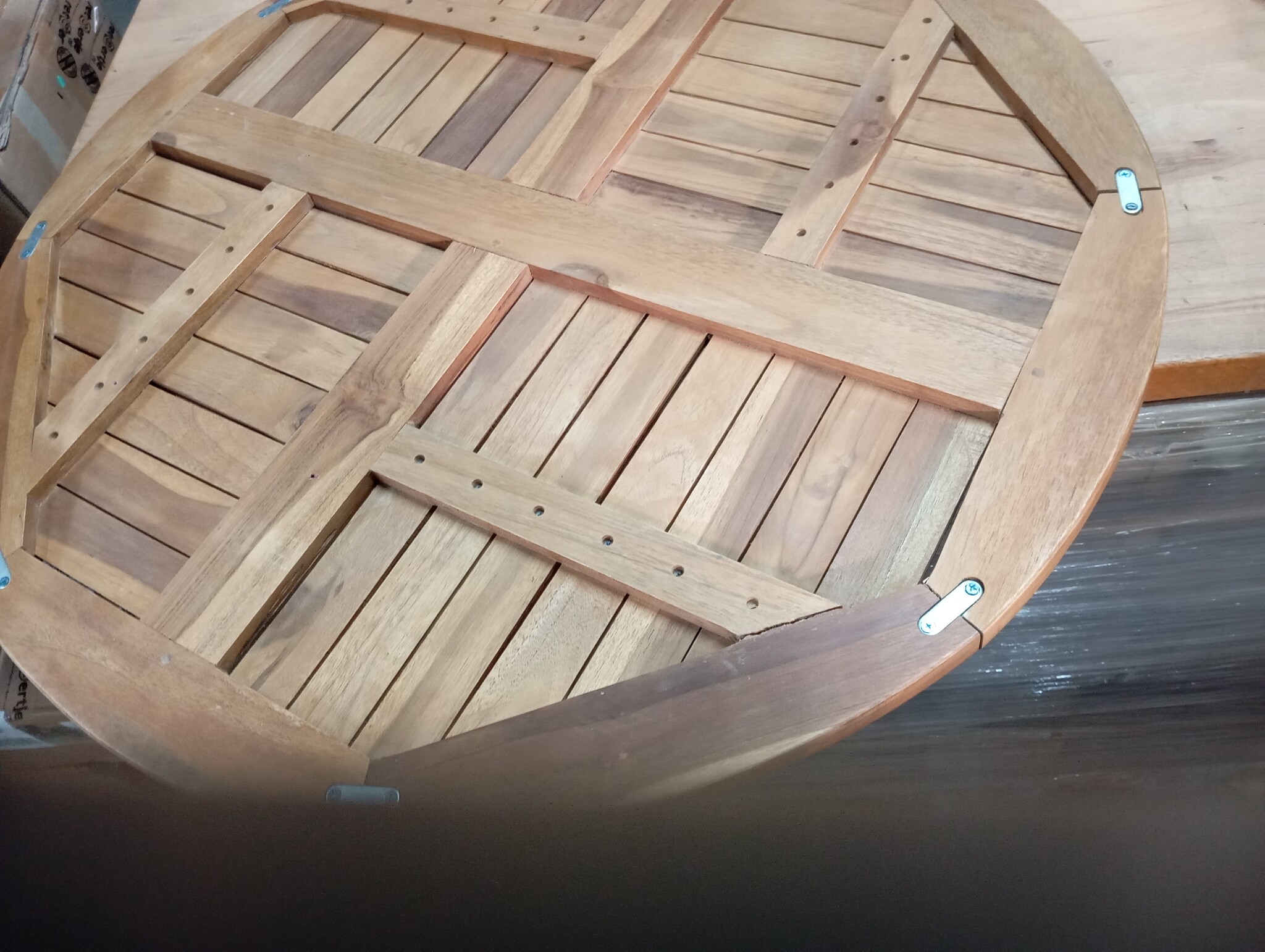 Rond Tafelblad Massief Teakhout 90cm - 54% Korting
