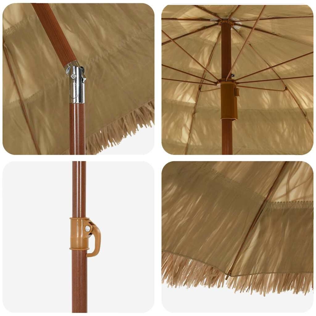 Strandparasol Bruin Ø 160 x 196 cm - 33% Korting!