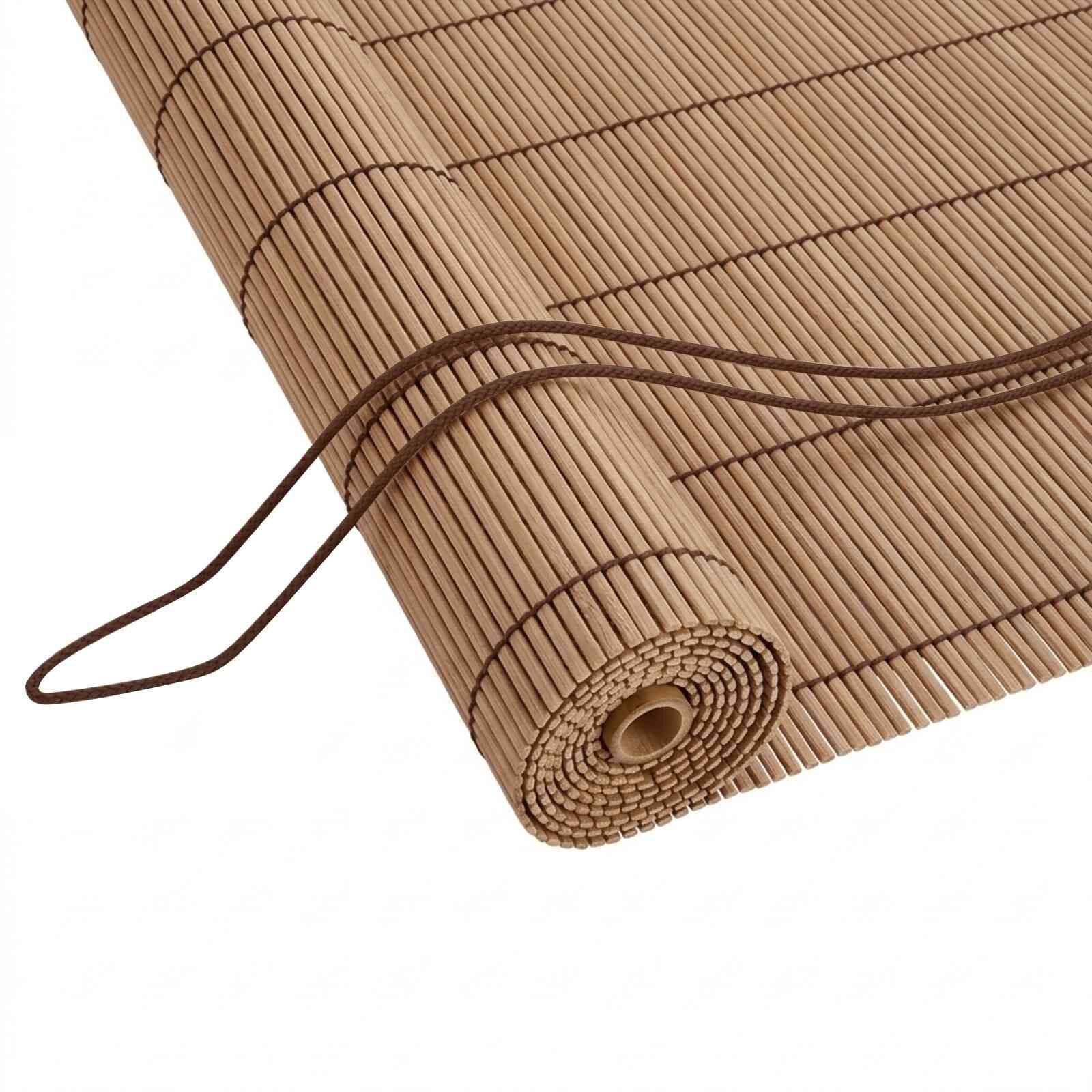 VidaXL Bamboe Rolgordijn Bruin 130x220cm - 57% Korting