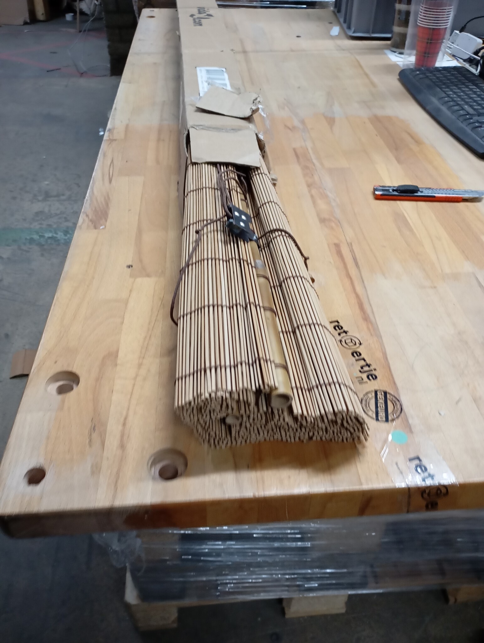 VidaXL Bamboe Rolgordijn Bruin 130x220cm - 57% Korting