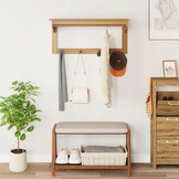 vidaXL Kapstok HILL Honingbruin L Grenenhout - 33% Korting!