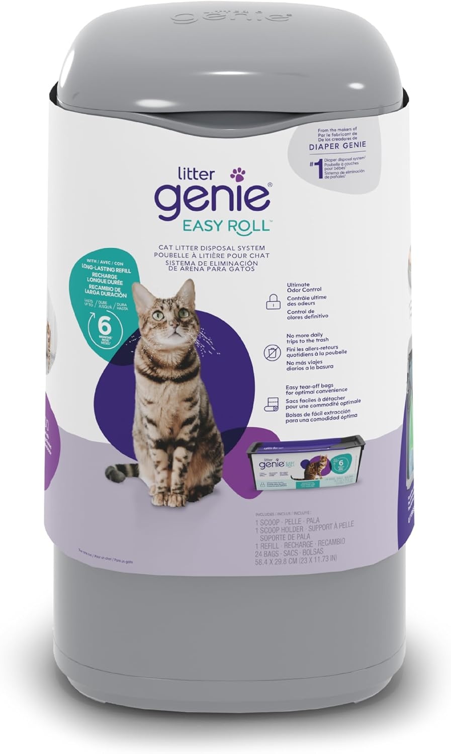 Kattenbakvulling Afvalbak Easy Roll Systeem - 32% Korting