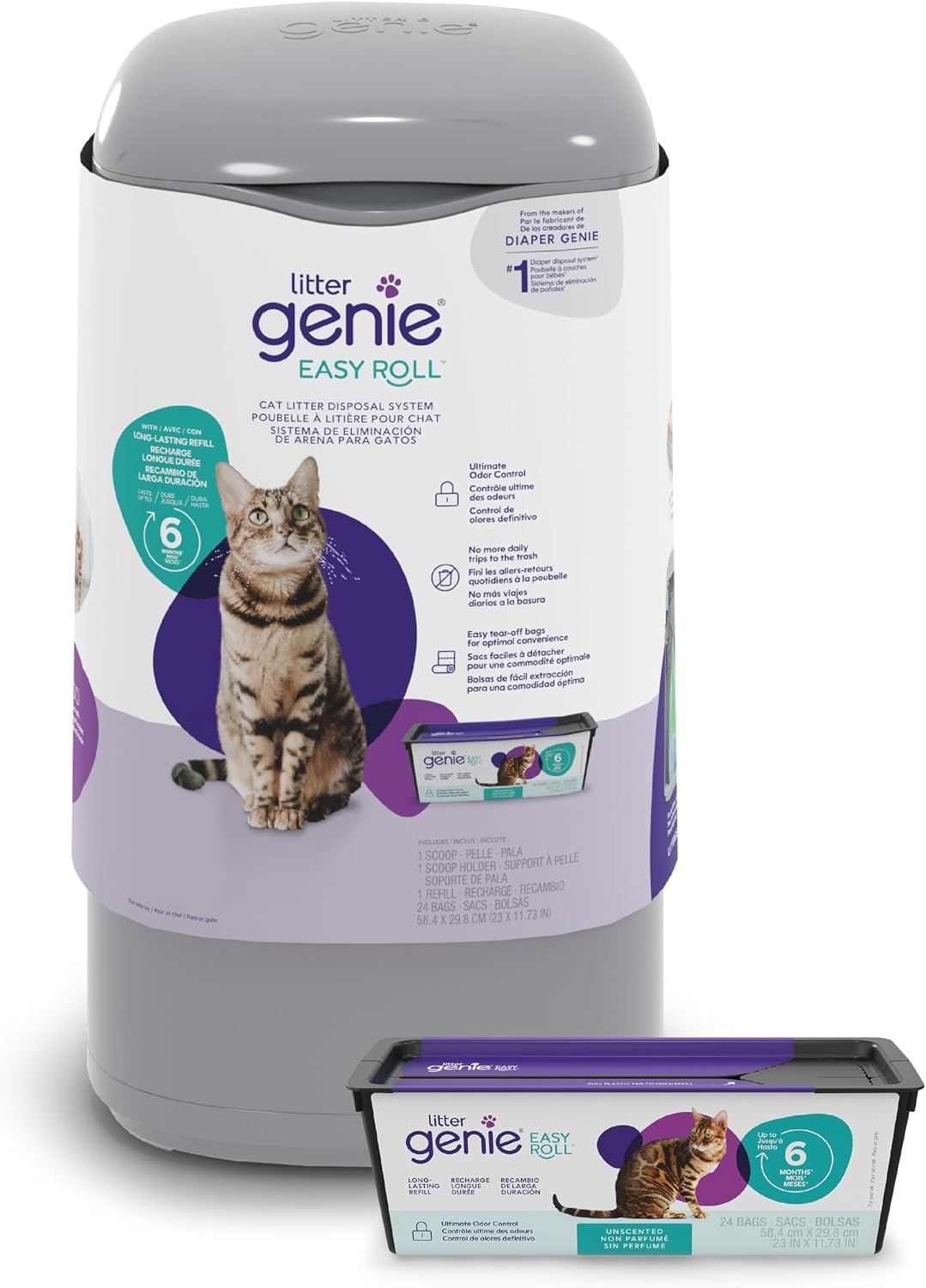 Kattenbakvulling Afvalbak Easy Roll Systeem - 32% Korting