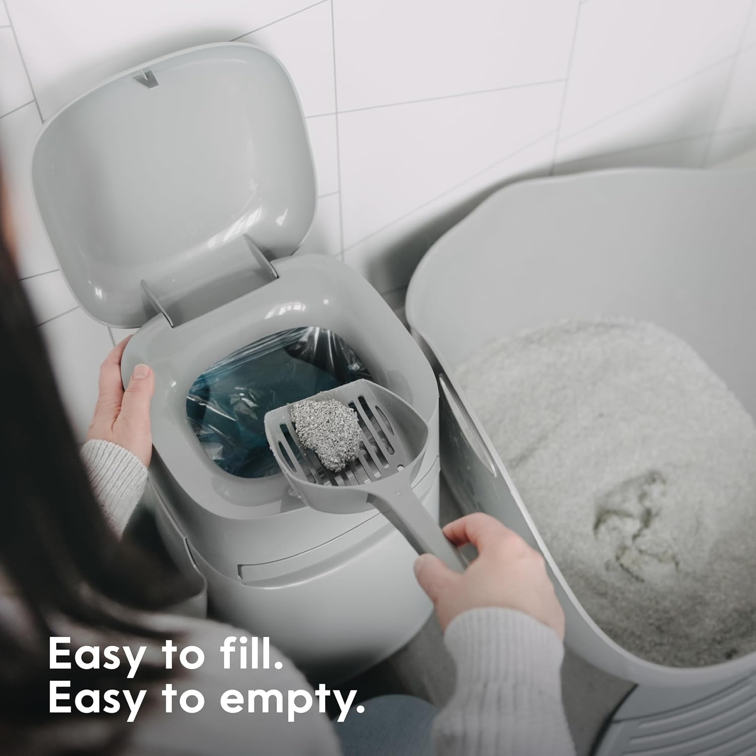 Kattenbakvulling Afvalbak Easy Roll Systeem - 32% Korting