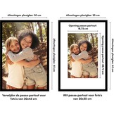 Fotolijst Zwart 30x45 cm met Korting - Slim Ontwerp met Passe-partout
