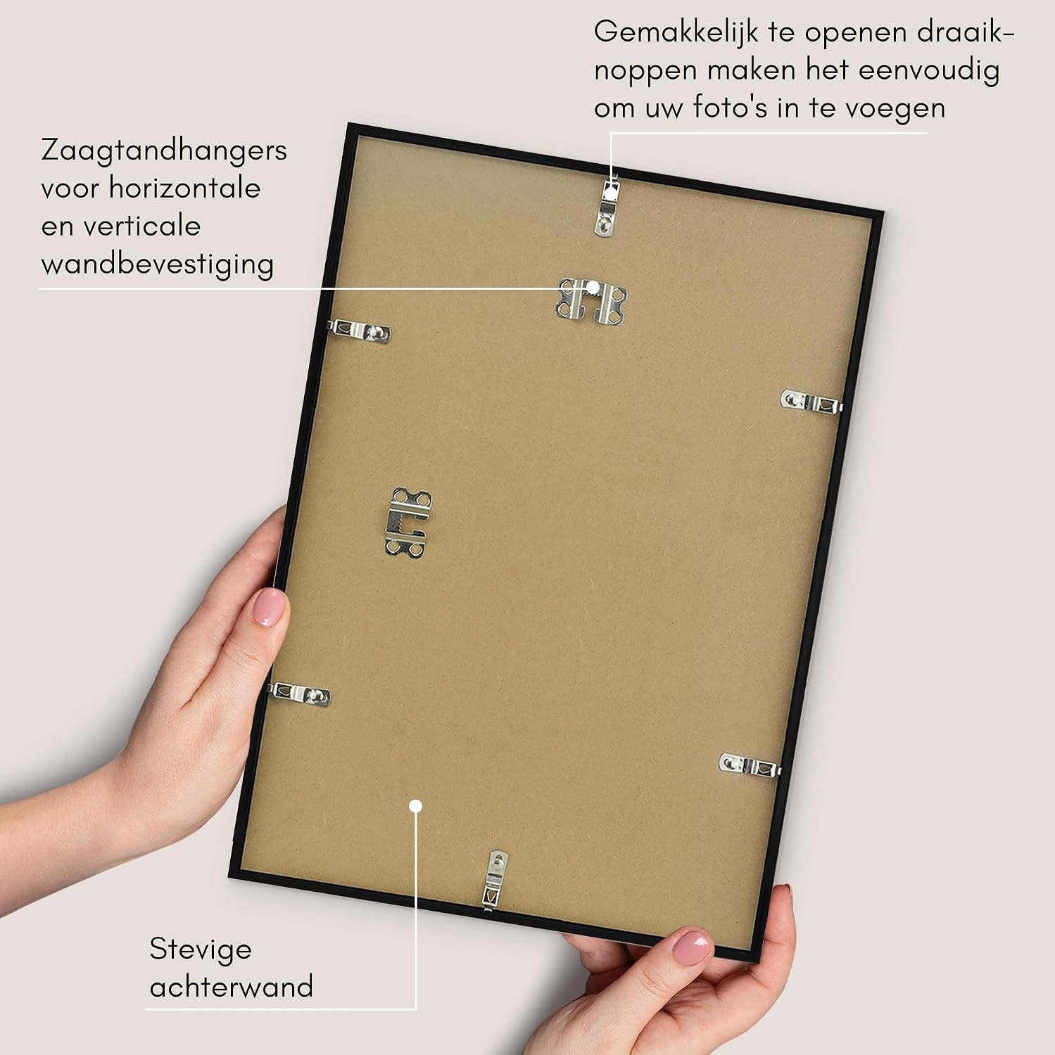 Fotolijst Zwart 30x45 cm met Korting - Slim Ontwerp met Passe-partout
