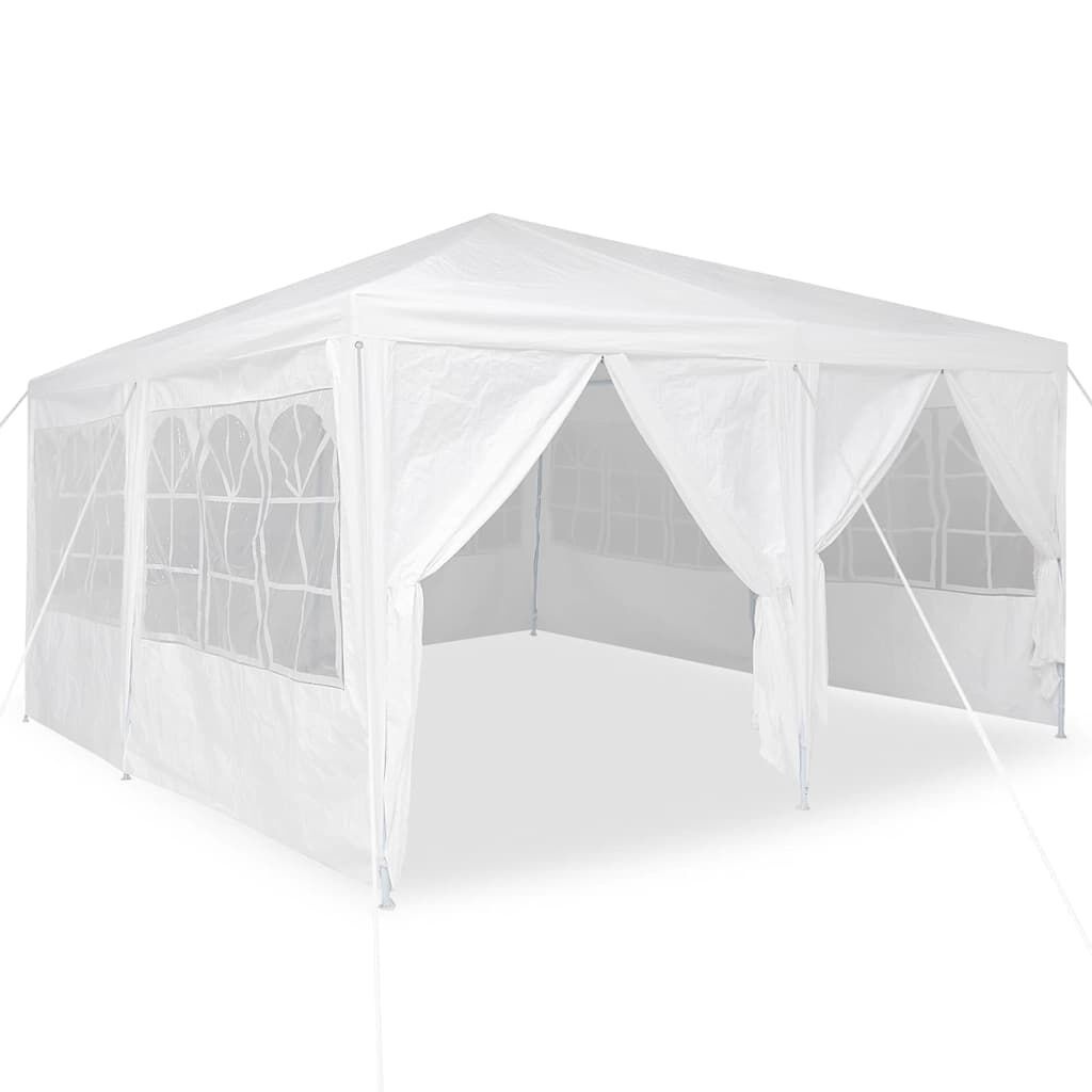 Partytent Wit 400x400cm - Duurzaam Polyester & Staal - 34% Korting!