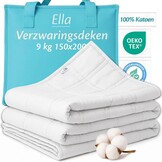 Verzwaringsdeken 9kg Wit 150x200cm - Diepe Slaap & Ontspanning (33% Korting)