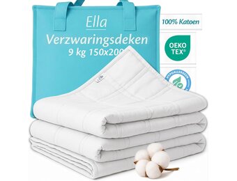 Verzwaringsdeken 9kg Wit 150x200cm - Diepe Slaap & Ontspanning (33% Korting)