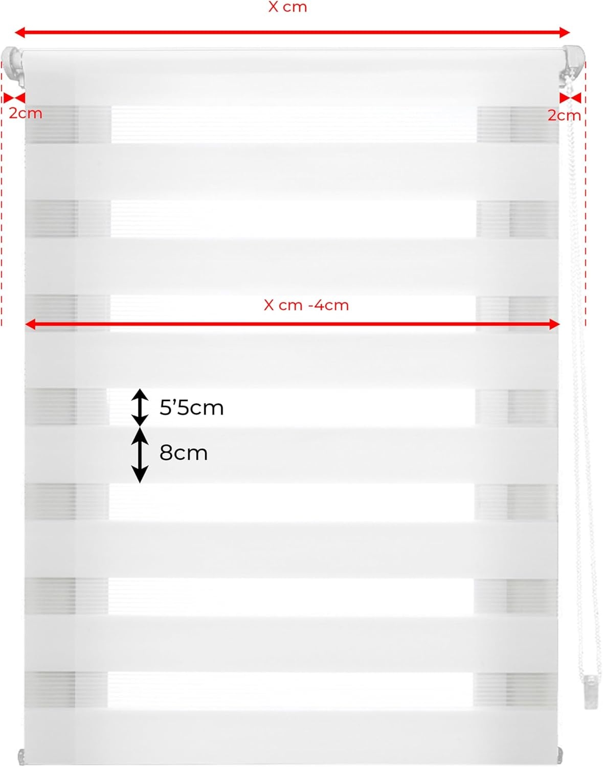 Rolgordijn Dag & Nacht Wit 40x220 cm - 33% Korting!