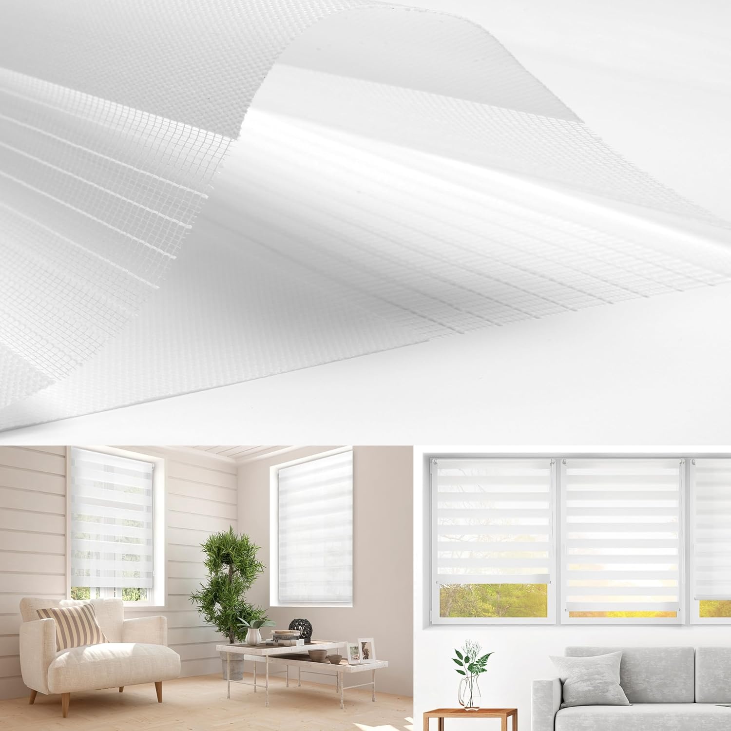 Rolgordijn Dag & Nacht Wit 40x220 cm - 33% Korting!