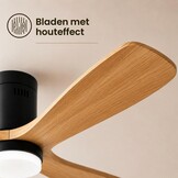 Zwarte Plafondventilator met LED en Afstandsbediening (34% korting)