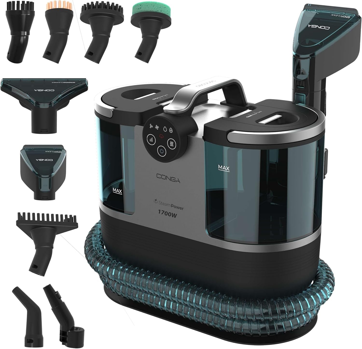 Tapijtreiniger met Stoom & Warm Water - 1700W - 35% Korting