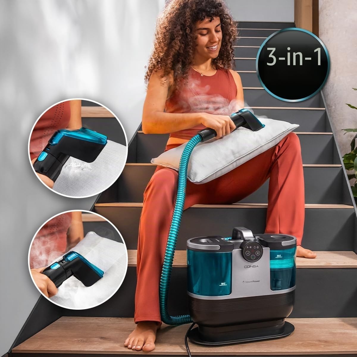 Tapijtreiniger met Stoom & Warm Water - 1700W - 35% Korting