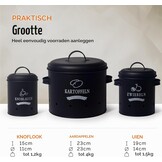 Retro Aardappel- & Uienblik Set Zwart - 33% Korting