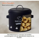 Retro Aardappel- & Uienblik Set Zwart - 33% Korting