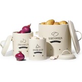 Retro Aardappel- & Uienblik Set Zwart - 33% Korting
