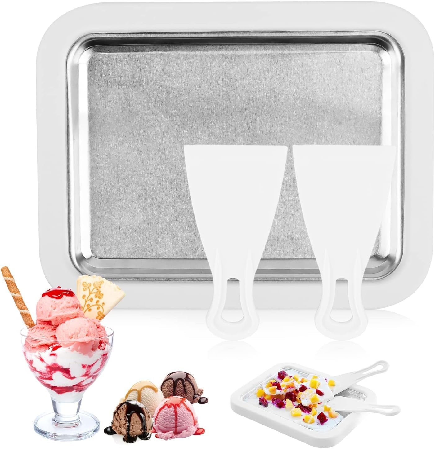 Snelle IJsmaker Pan met Spatels - Zelfgemaakt Roomijs & Meer - 37% Korting!