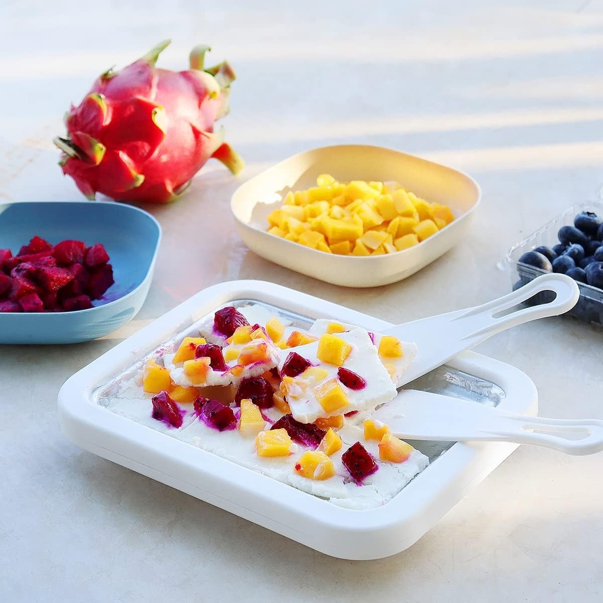 Snelle IJsmaker Pan met Spatels - Zelfgemaakt Roomijs & Meer - 37% Korting!