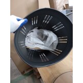 Zwarte RVS Wasmand Dubai 46L met Deksel - 52% Korting!