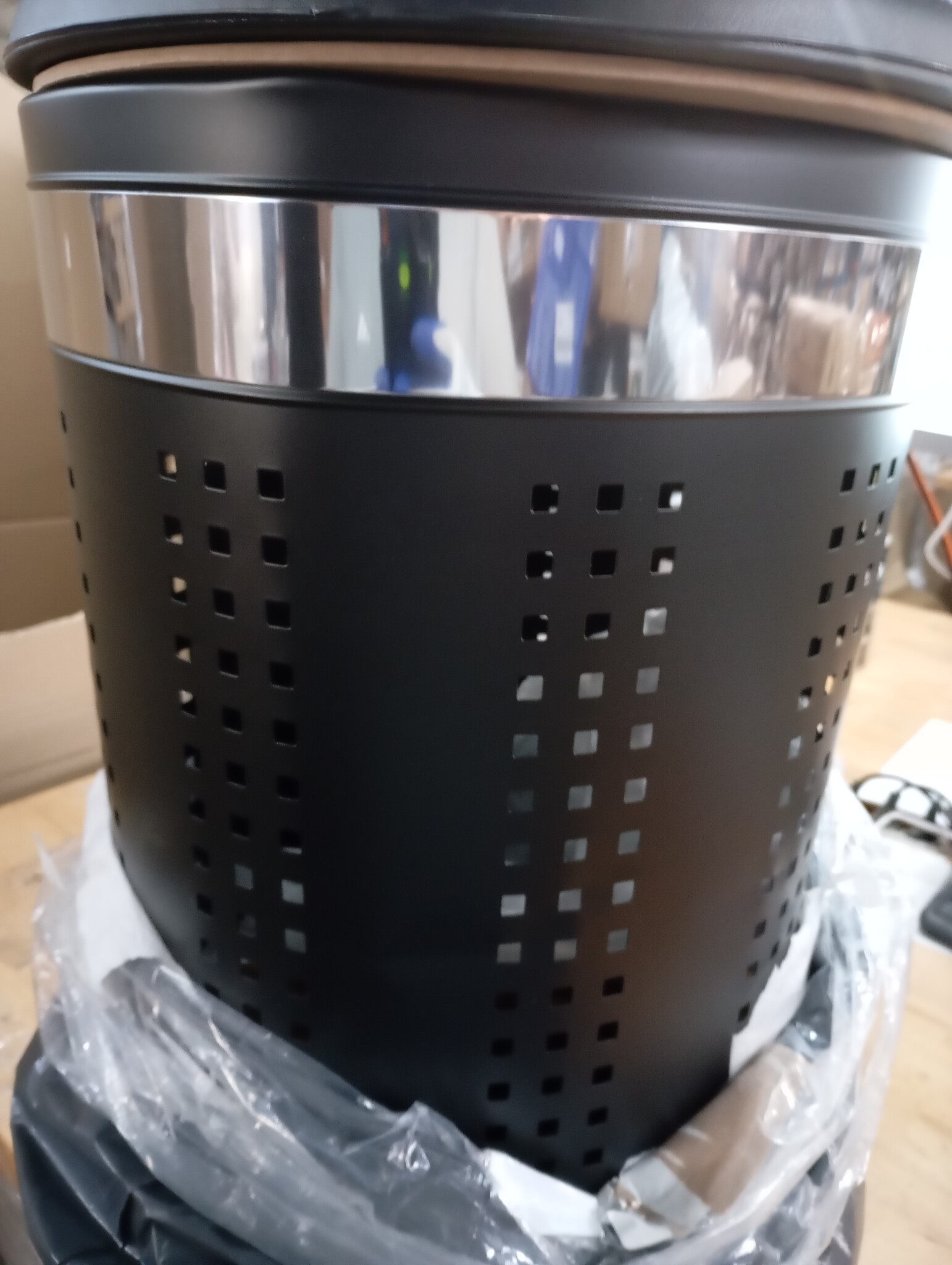 Zwarte RVS Wasmand Dubai 46L met Deksel - 52% Korting!