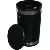 Zwarte RVS Wasmand Dubai 46L met Deksel - 52% Korting!