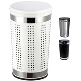 Zwarte RVS Wasmand Dubai 46L met Deksel - 52% Korting!
