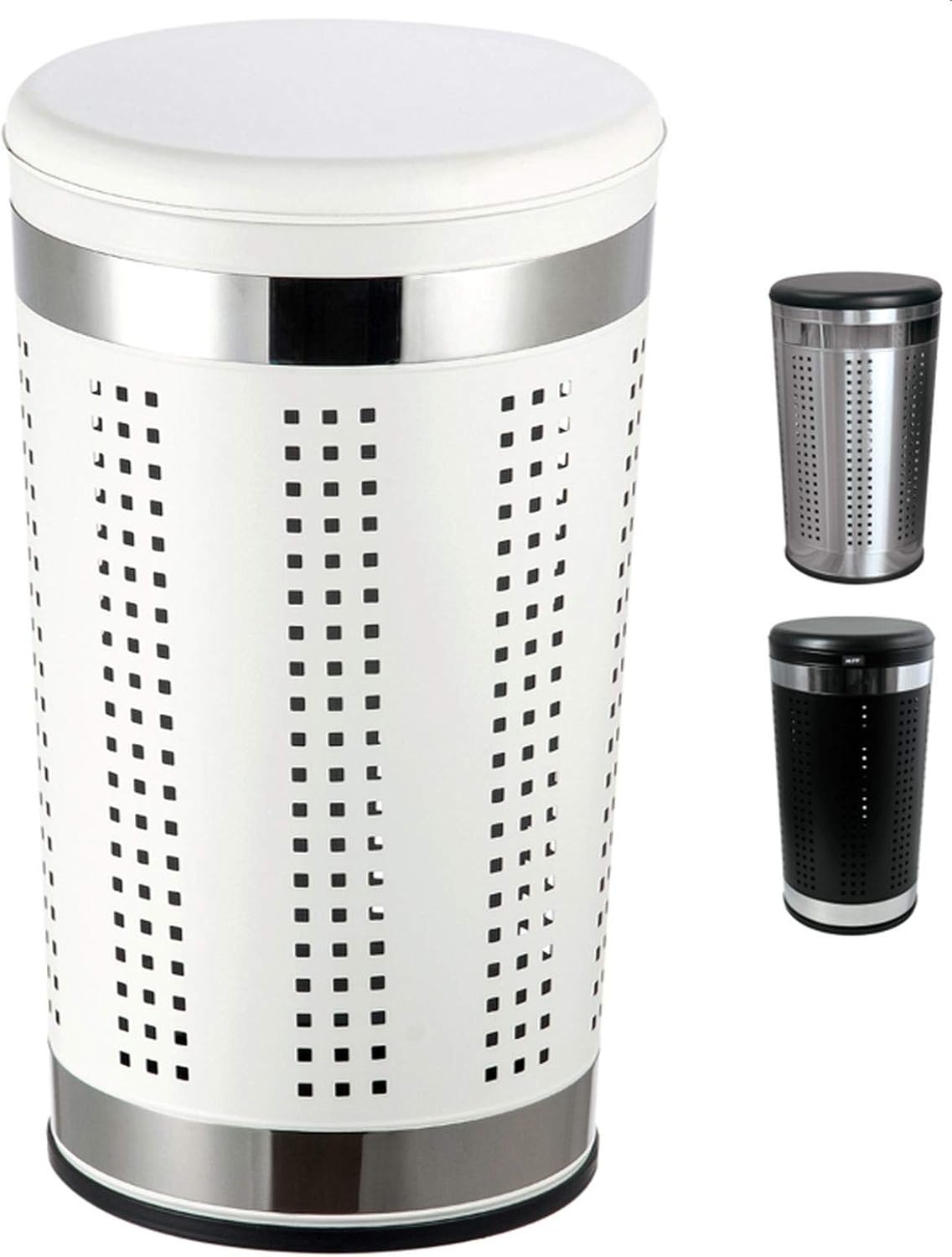 Zwarte RVS Wasmand Dubai 46L met Deksel - 52% Korting!