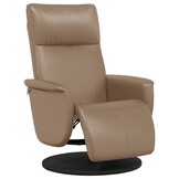 Fauteuil met Voetensteun, Kunstleer Cappuccino - 35% Korting