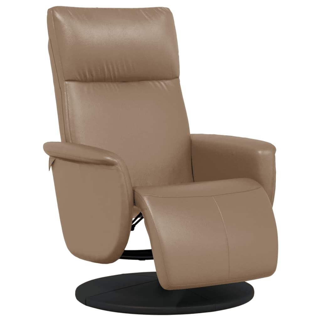 Fauteuil met Voetensteun, Kunstleer Cappuccino - 35% Korting