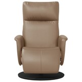 Fauteuil met Voetensteun, Kunstleer Cappuccino - 35% Korting