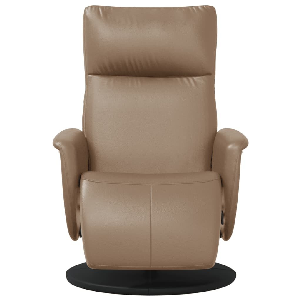 Fauteuil met Voetensteun, Kunstleer Cappuccino - 35% Korting