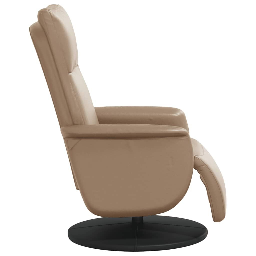 Fauteuil met Voetensteun, Kunstleer Cappuccino - 35% Korting
