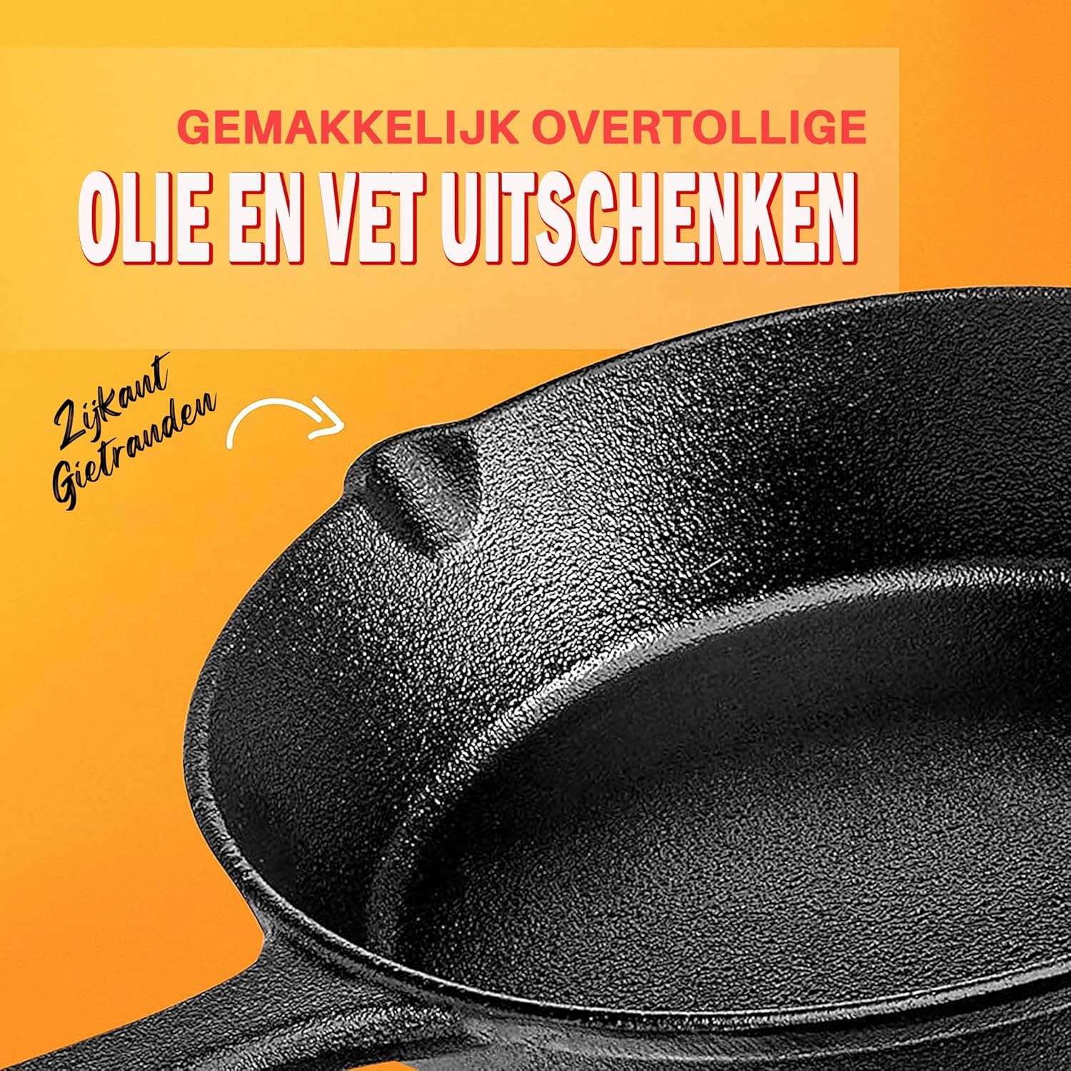 3-delige Gietijzeren Koekenpannen Set (20/25/30cm) - 34% Korting