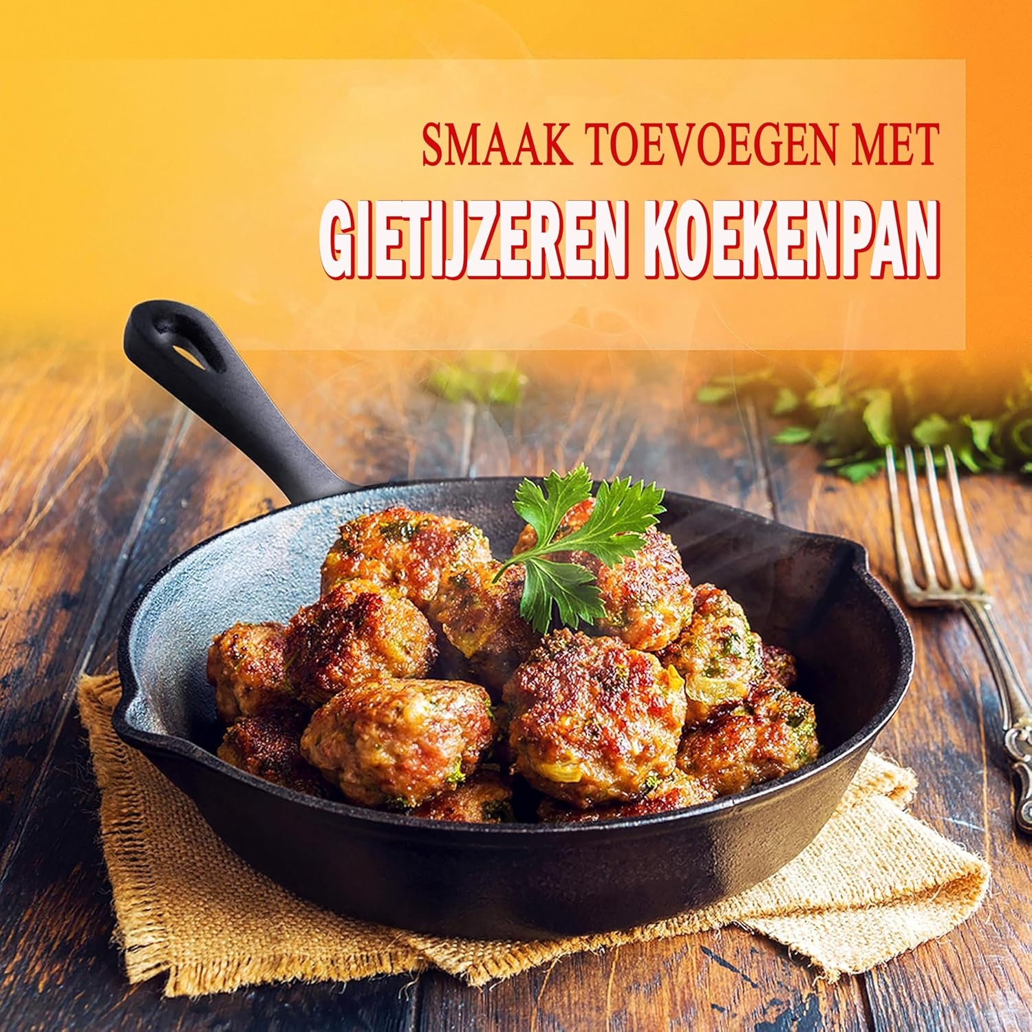 3-delige Gietijzeren Koekenpannen Set (20/25/30cm) - 34% Korting