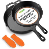 3-delige Gietijzeren Koekenpannen Set (20/25/30cm) - 34% Korting