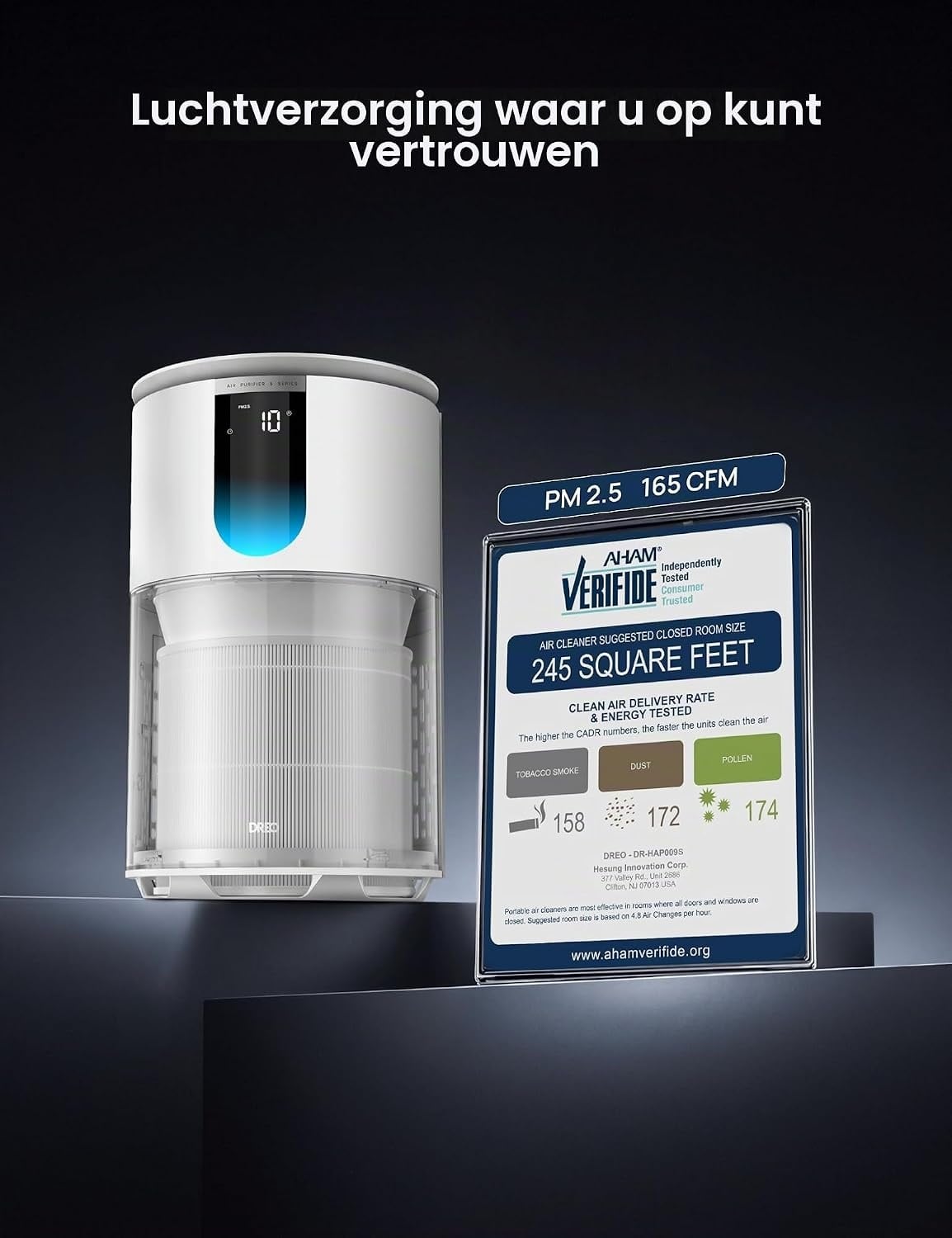 HEPA Luchtreiniger 539S (29% korting) | 55 m² | WiFi & App Bediening