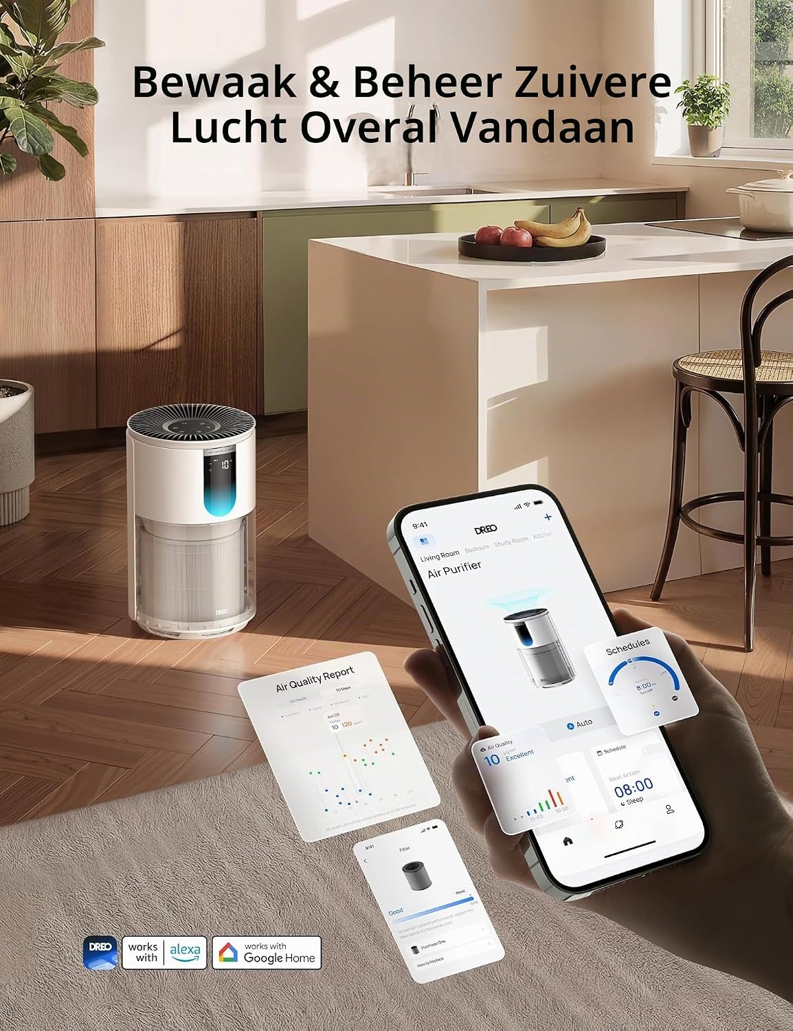 HEPA Luchtreiniger 539S (29% korting) | 55 m² | WiFi & App Bediening